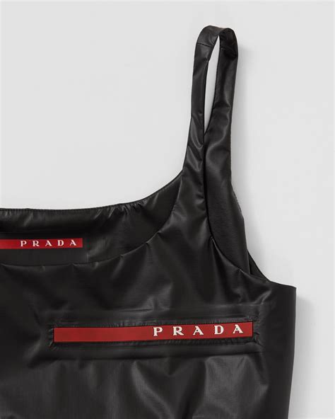 prada denim.top|Prada nylon top.